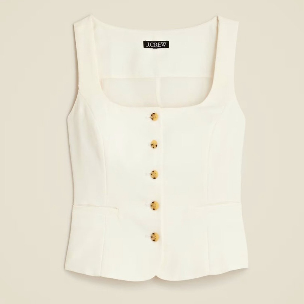 J. Crew Scoopneck vest in drapey crepe